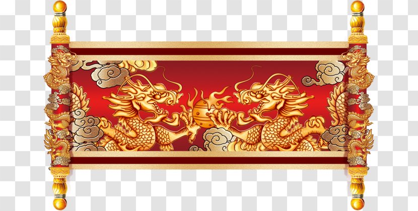 China Scroll Chinese Dragon Ancient History - Furniture - China's Edict Transparent PNG