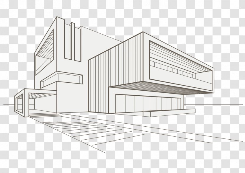 Drawing Building Architecture Sketch - Rectangle - SKETCHES Transparent PNG