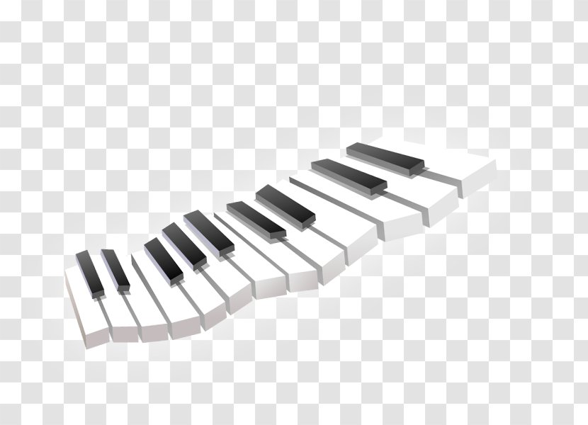 Musical Keyboard Digital Piano - Monochrome Photography Transparent PNG