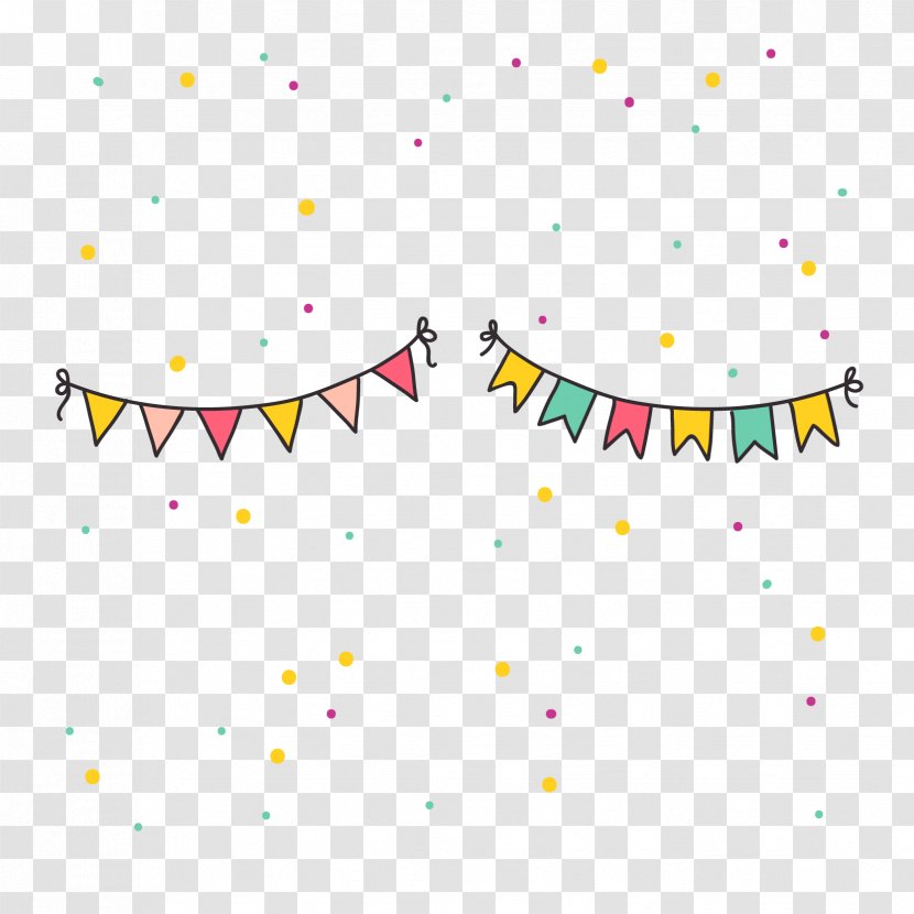 Birthday Cake Party - Triangle - Bunting Transparent PNG