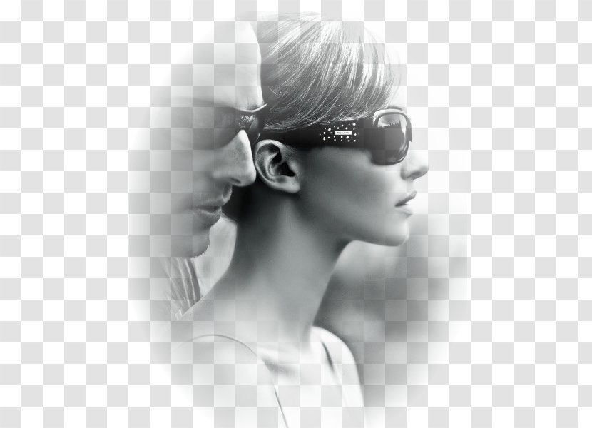 Glasses Goggles Eyebrow White Close-up - Beauty - Female Male Transparent PNG