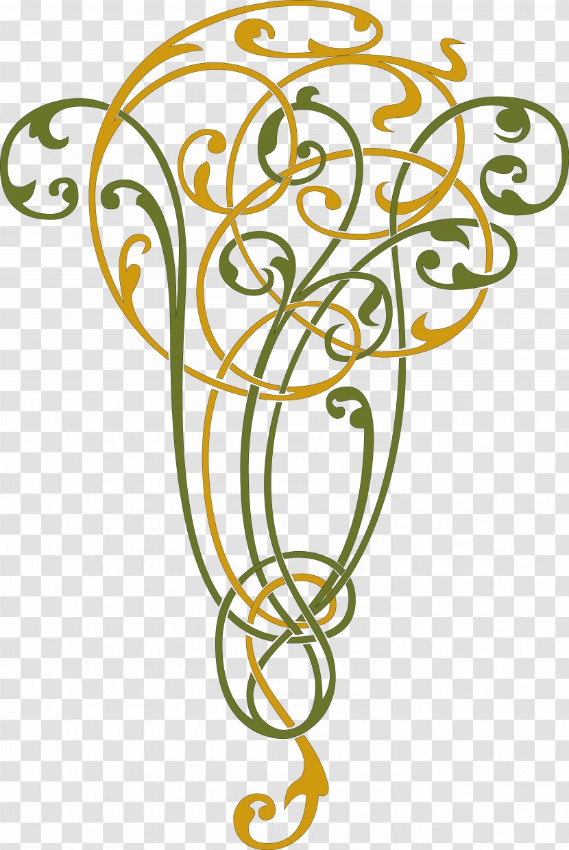 Vignette Curlicue Calligraphy Panel - Flora Transparent PNG