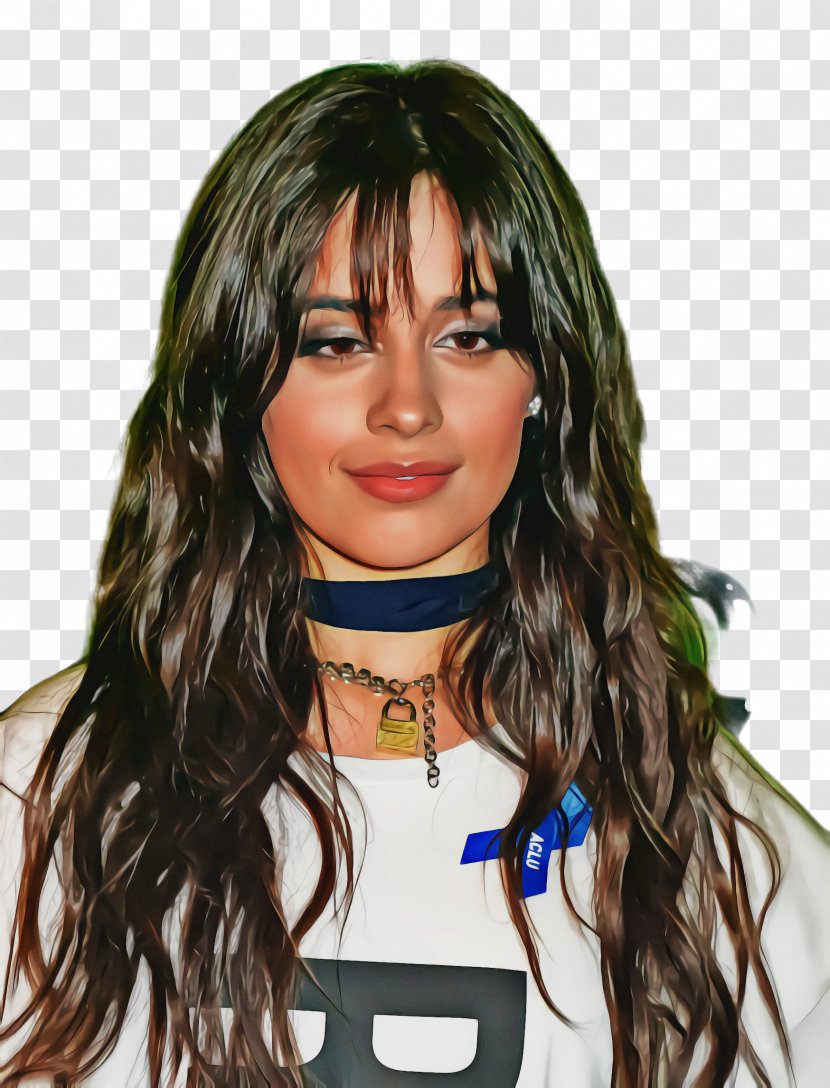 Camila Cabello Hairstyle Bangs Long Hair - Beauty - Smile Lace Wig Transparent PNG