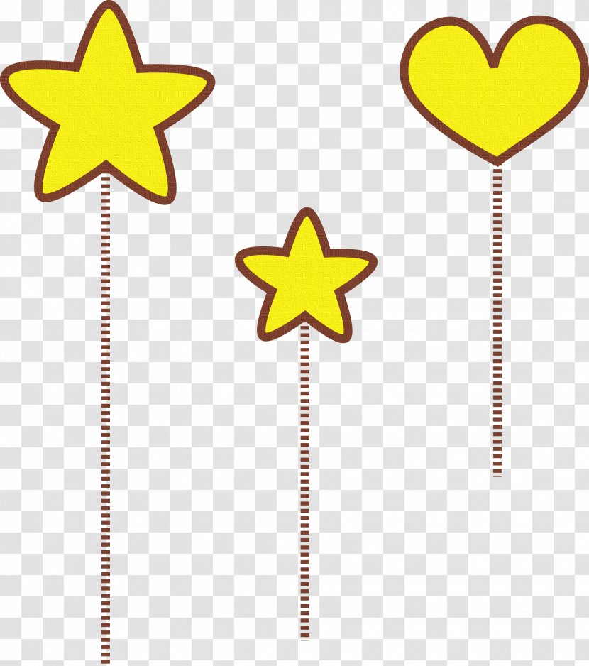 Line Art Clip - Yellow - Star Love Ornaments Decorative Patterns Transparent PNG