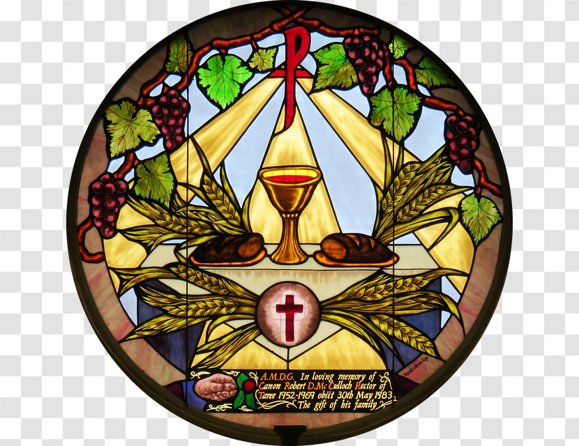 Window Eucharist In The Catholic Church Stained Glass - First Communion - HOLY WEEK Transparent PNG