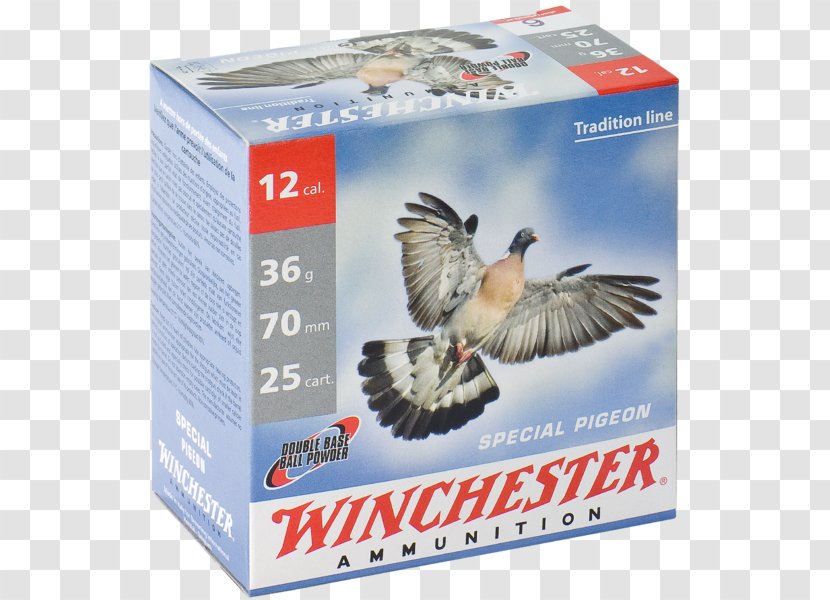 Common Wood Pigeon Hunting Cartridge Winchester Repeating Arms Company Caliber - Shotgun Shell - Munition Transparent PNG