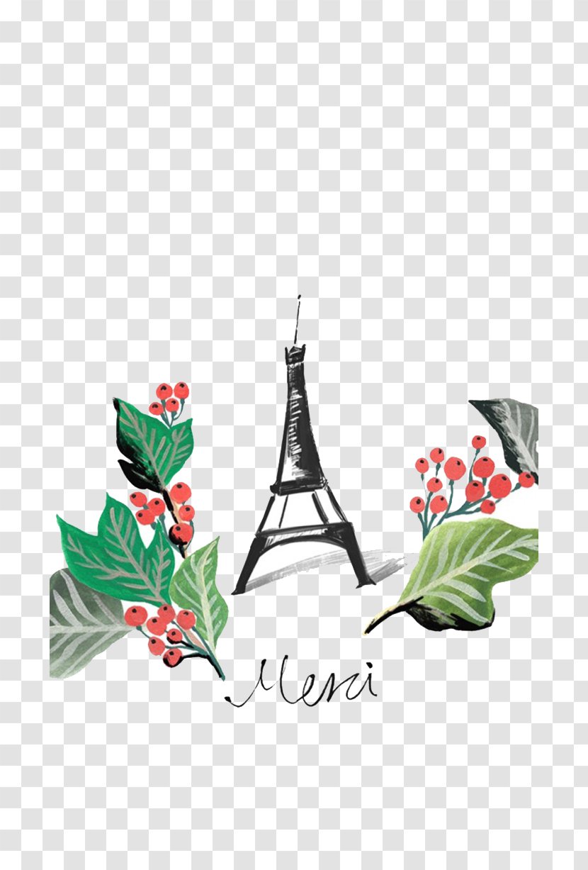 Eiffel Tower Cartoon Illustration - Tree Transparent PNG