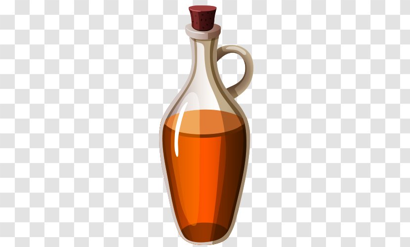 Glass Bottle - Caramel Color - Cartoon Transparent PNG