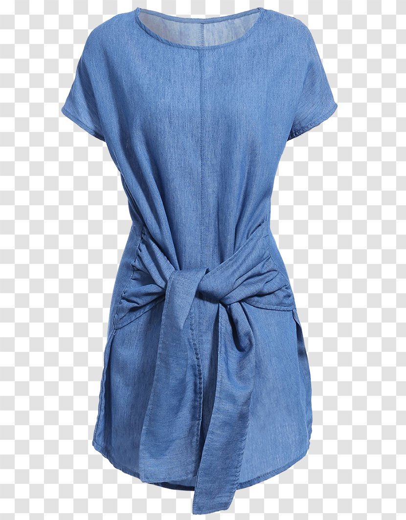 Dress Sleeve Clothing Blouse Denim Skirt - Blue Transparent PNG