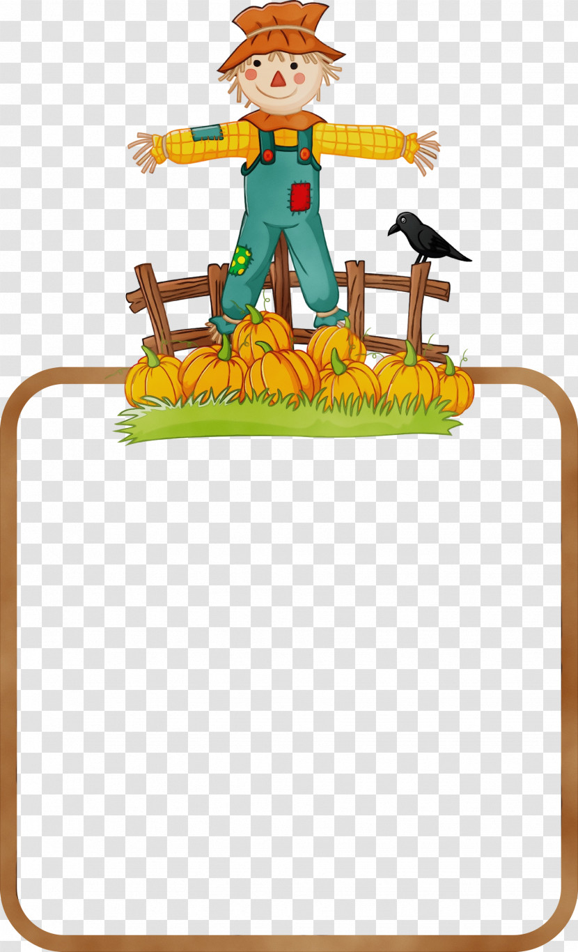 Cartoon Drawing Painting Scarecrow Poster Transparent PNG