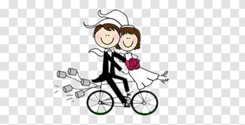 Wedding Invitation Paper Marriage Bicycle Drawing - Heart Transparent PNG