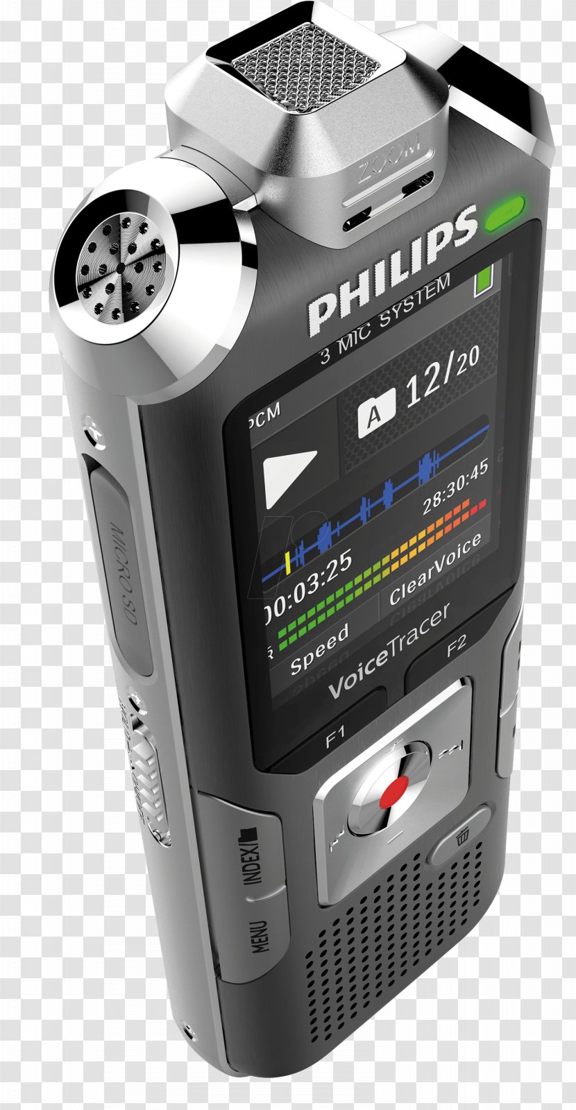 Microphone Philips Voice Tracer DVT2510 Dictation Machine DVT6500 Audio - Electronics Accessory Transparent PNG
