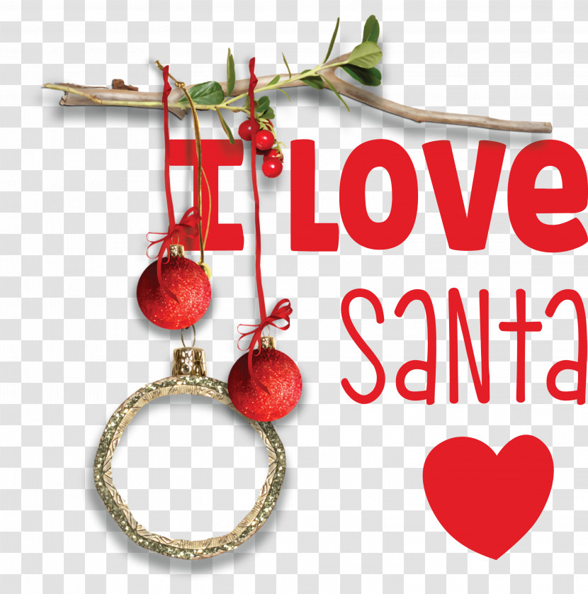 I Love Santa Santa Christmas Transparent PNG