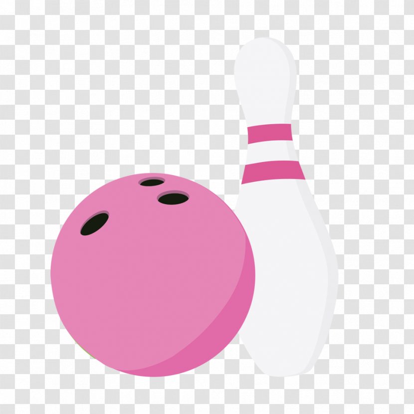 Bowling Ball Pin Ten-pin Clip Art - Tenpin - Pink Cliparts Transparent PNG