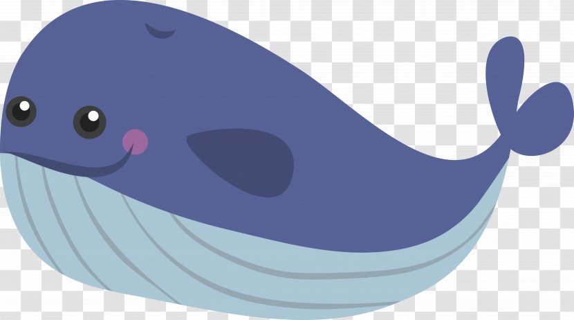 Blue Whale - Lovely Transparent PNG