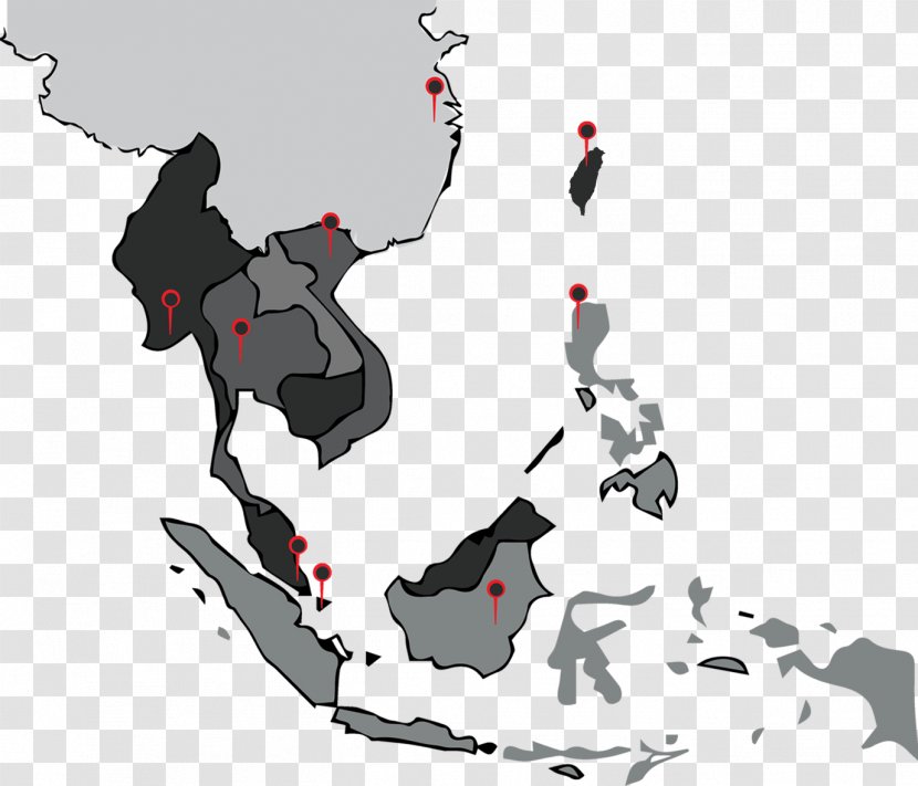 South Vietnam Vector Map Transparent PNG