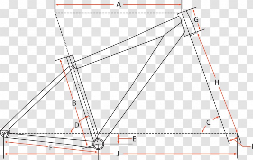 Triangle Geometry Bicycle Frames - Forks Transparent PNG