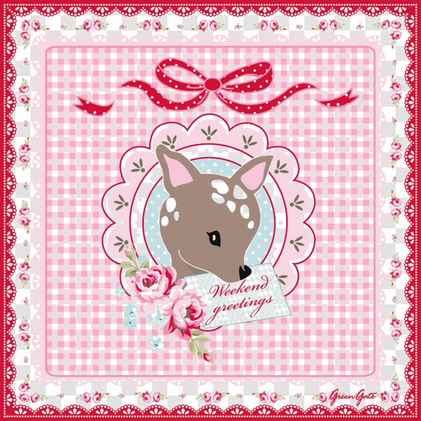 Paper Decoupage Napkin Drawing - Frame - Lovely Hand-painted Decorative Pattern Deer Transparent PNG