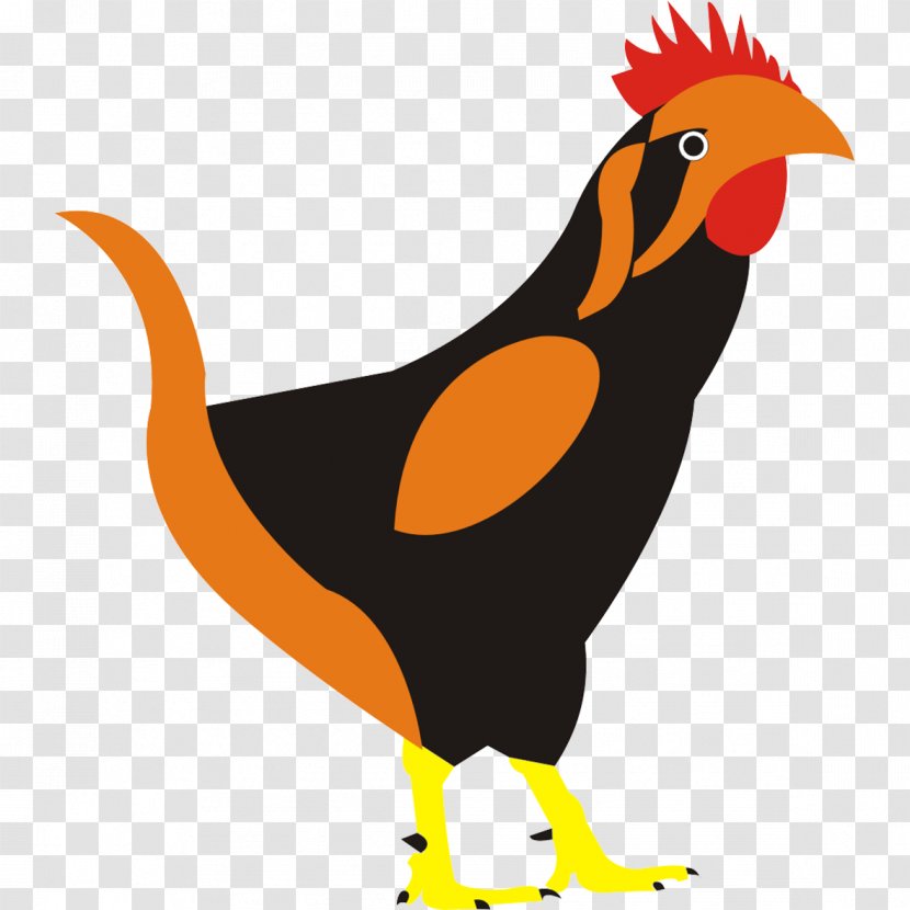 Rooster Chicken Drawing Clip Art - Bird - Hand-painted Big Cock Transparent PNG