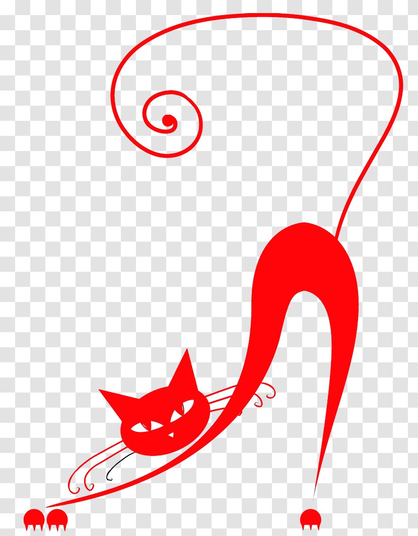 Kitten Cartoon - Animal - Line Art Cat Transparent PNG