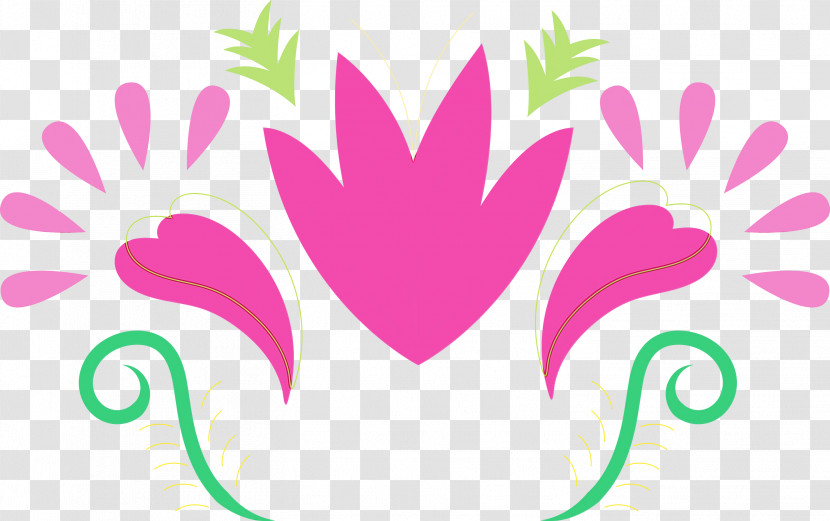 Flower Petal Heart Line Tree Transparent PNG