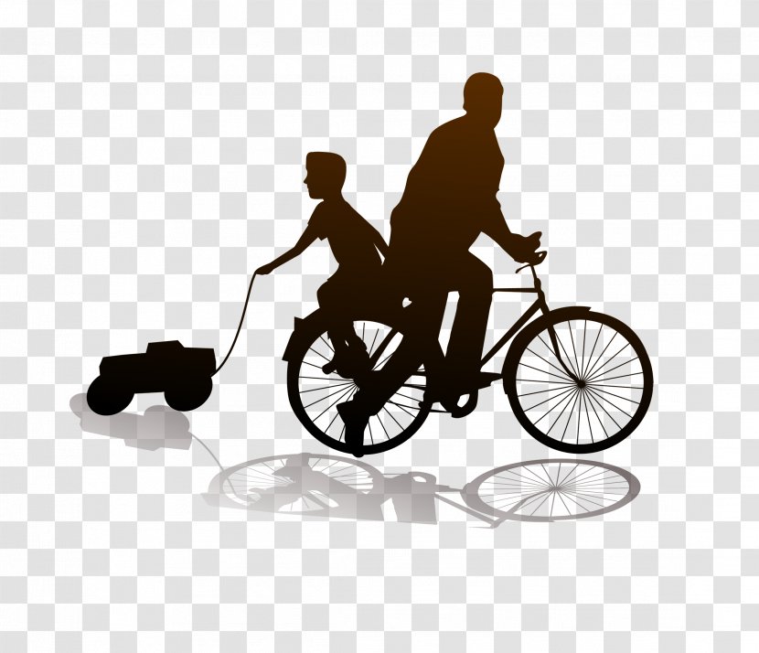 Fathers Day Son Mother - Racing Bicycle - Father And Riding A Bike Transparent PNG