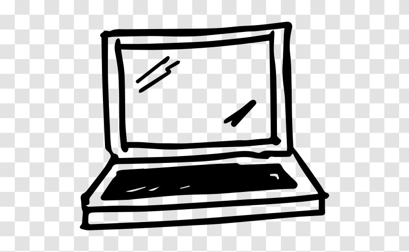 Laptop Drawing - White - Hand Drawn Characters Transparent PNG