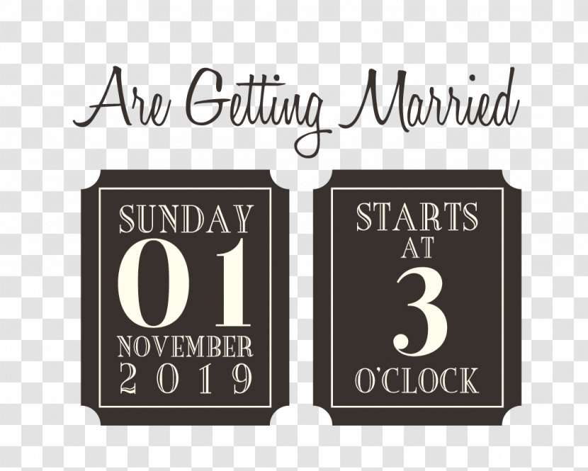 Wedding Invitation Adobe Illustrator Font - Logo - Date Transparent PNG