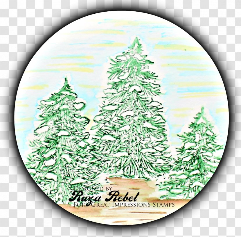 Spruce Fir Christmas Tree Decoration Ornament - Conifers - Watercolor Sky Transparent PNG