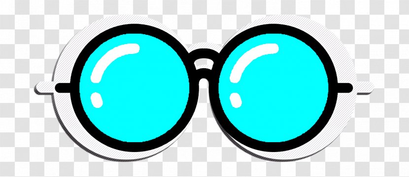 Eyewear Icon Free Glasses - Aqua - Goggles Sunglasses Transparent PNG