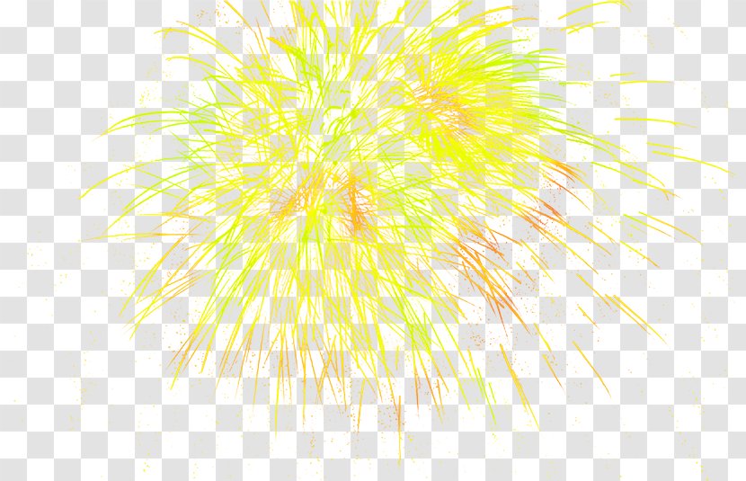 Fireworks New Years Day Chinese Year - Yellow Simple Effect Elements Transparent PNG