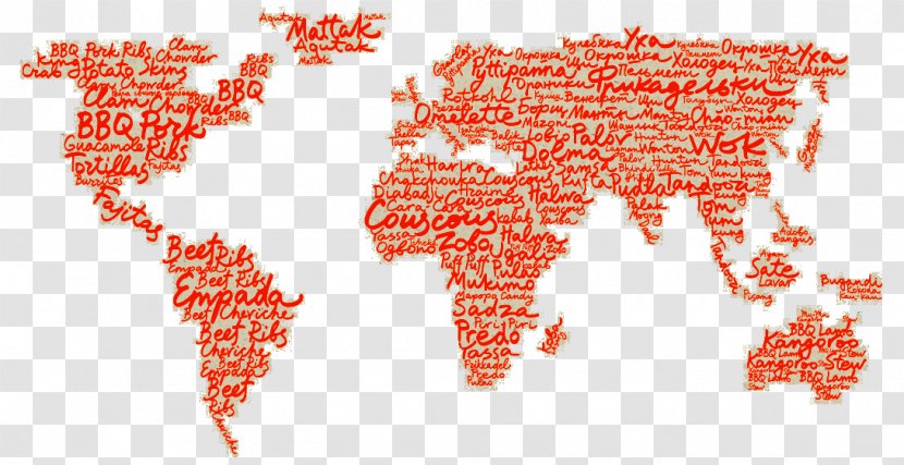 World Map Globe - Red Transparent PNG