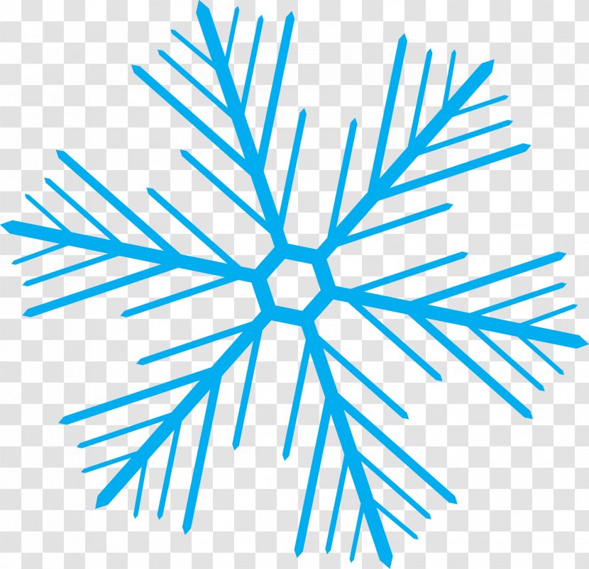 Hexagon Clip Art - White - Blue Snowflake Pattern Transparent PNG