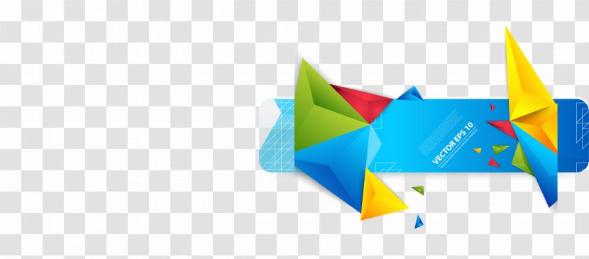 Polygon Triangle Euclidean Vector Illustration - Origami Paper - Hand Painted Colorful Scroll Transparent PNG