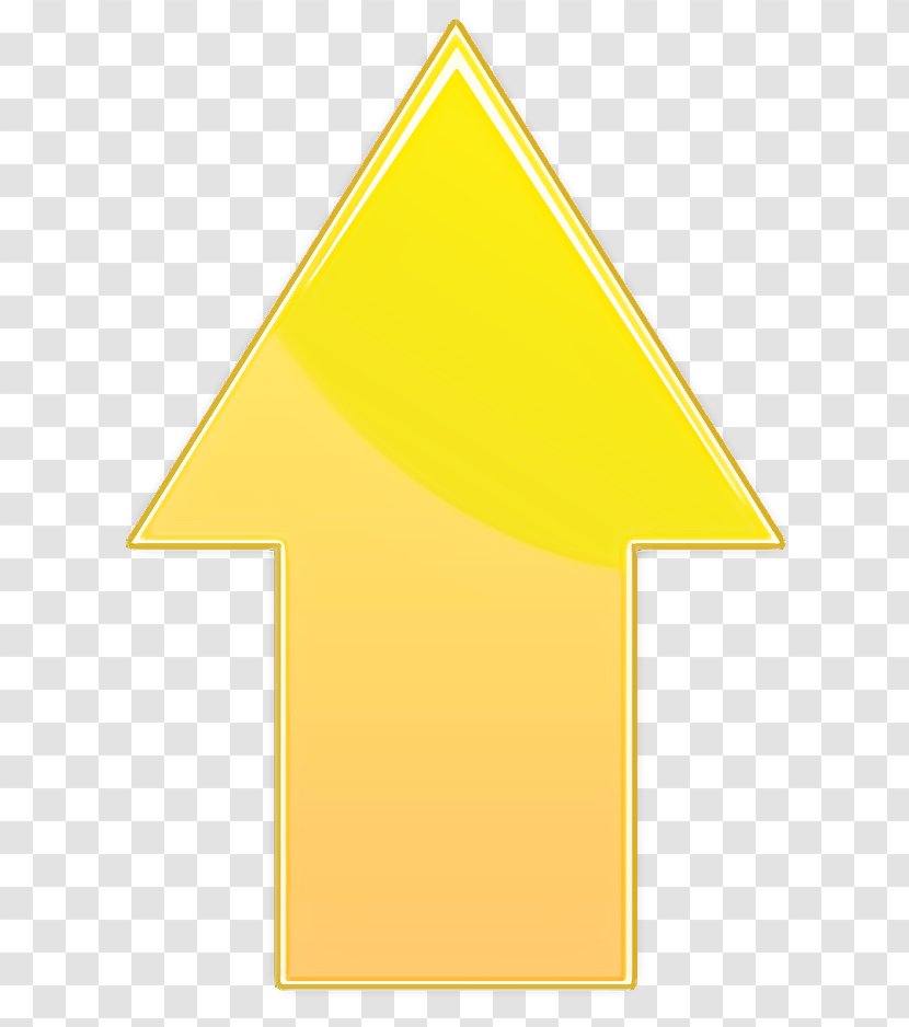 Yellow Paper Triangle Signage Product Transparent PNG