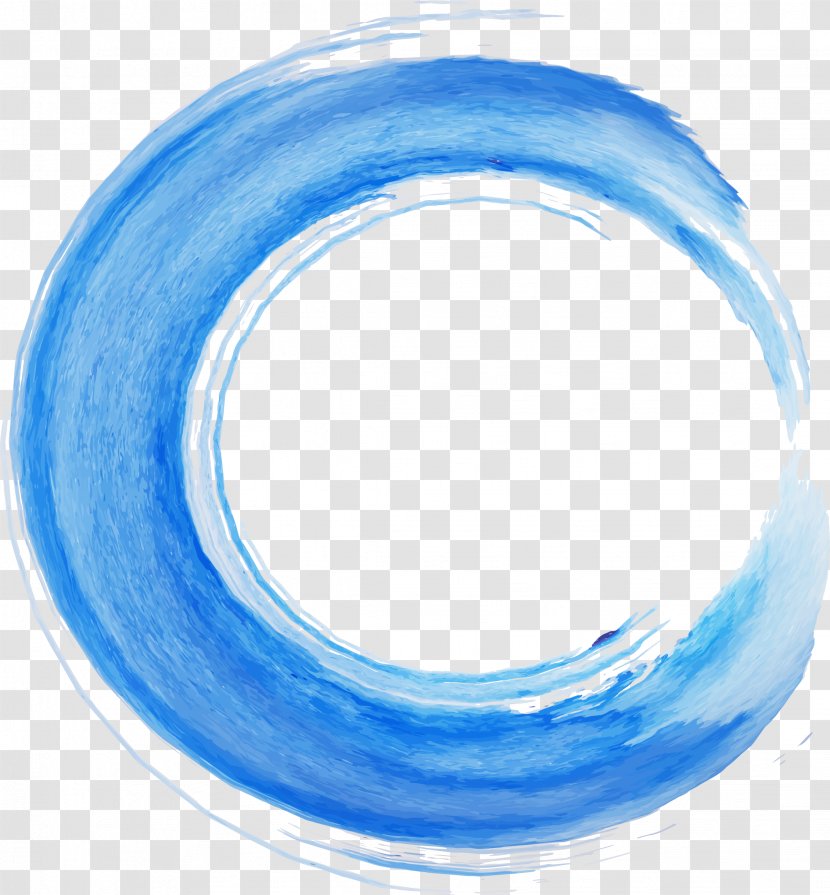 Texture Watercolor Painting Airbrush If(we) - Ta - Blue Circle Brush Transparent PNG
