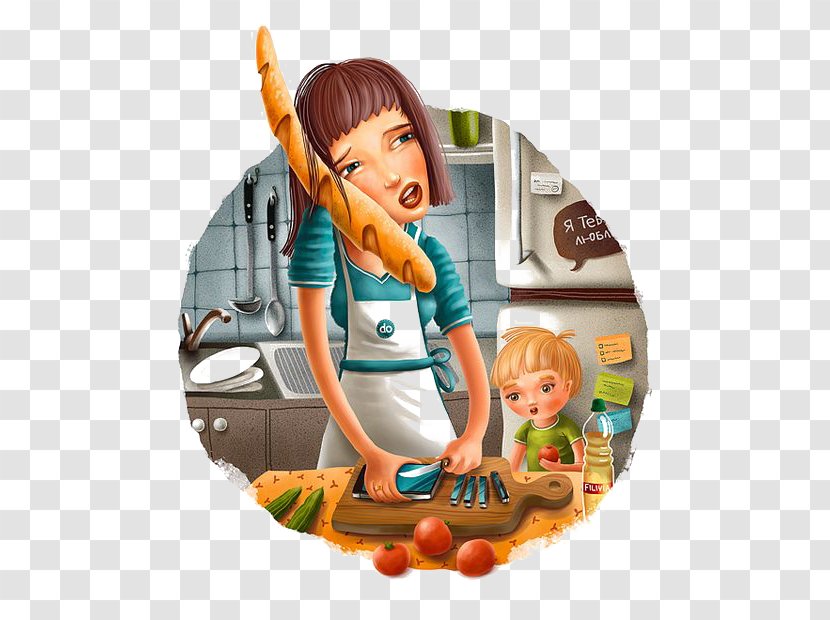 Illustrator Drawing Art Illustration - Toddler - Cook Woman Transparent PNG