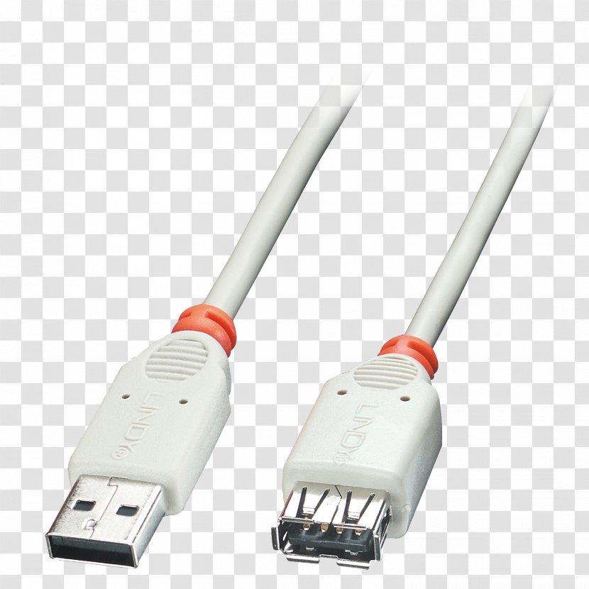 USB 3.0 Extension Cords Electrical Cable Lindy Electronics - Computer Transparent PNG