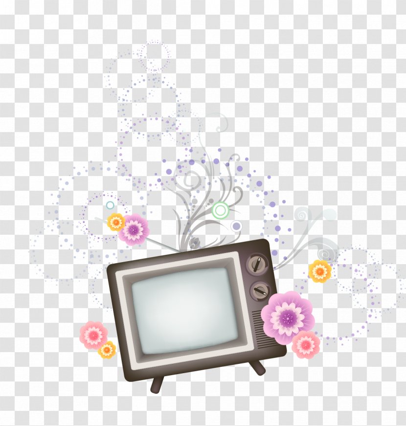 Television Set - Purple - Vector TV Transparent PNG