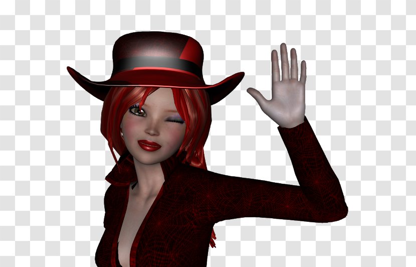 Hat Character Finger Fiction - Redhead Transparent PNG