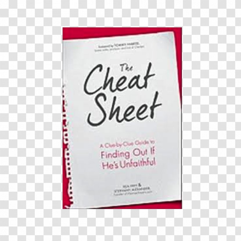 The Cheat Sheet: A Clue-by-Clue Guide To Finding Out If He's Unfaithful Brand Cheating Font - Sheet For Trigonometry Transparent PNG