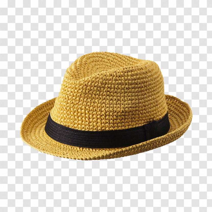 Cloakroom Hat Fedora - Yellow Transparent PNG