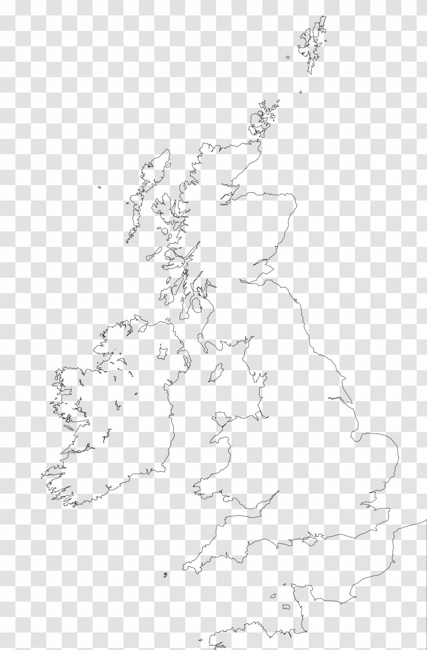 British Isles Blank Map Great Britain World - Tree Transparent PNG
