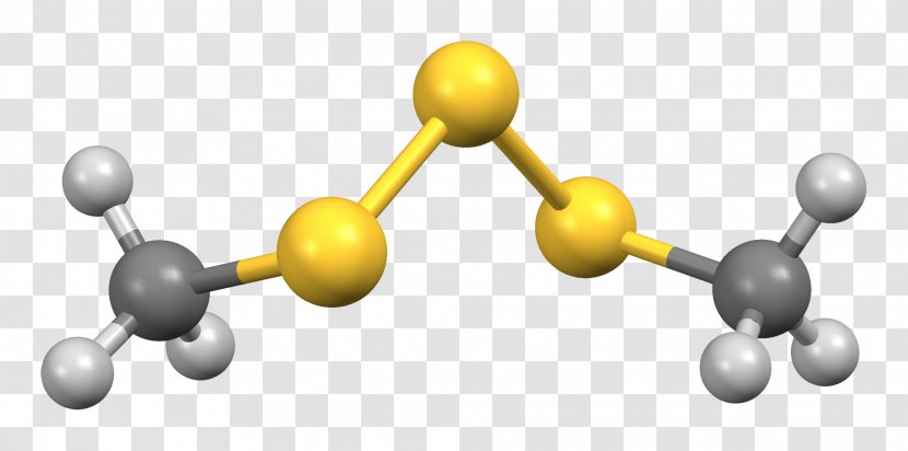 Dimethyl Sulfide Trisulfide Ball-and-stick Model Molecular - Olfaction - Hydrogen Transparent PNG