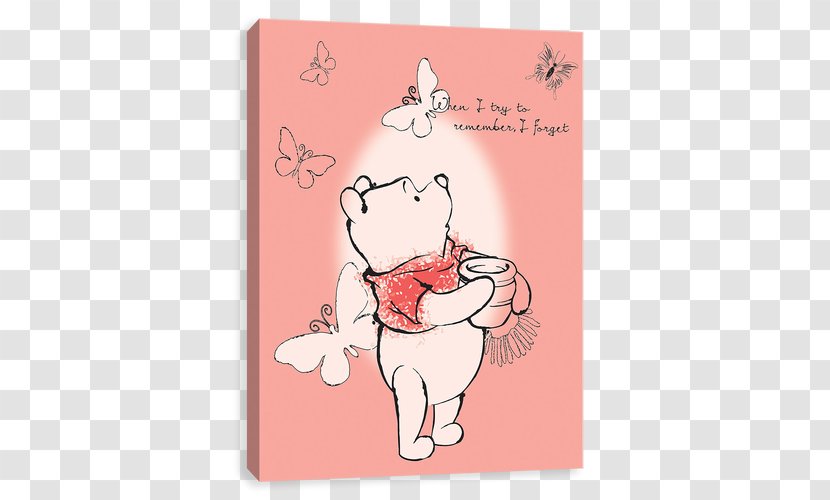 Winnie-the-Pooh Kitten Canvas Print - Heart - Winnie The Pooh Transparent PNG