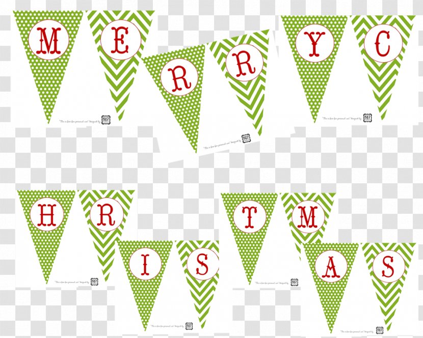 Christmas Day Holiday Card Garland Banner - Text - Merry Bunting Printable Transparent PNG