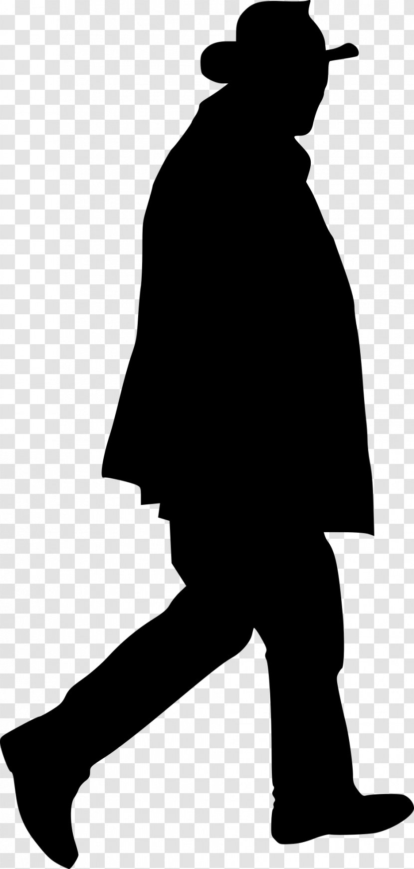 Man Cartoon - Silhouette - Blackandwhite Transparent PNG