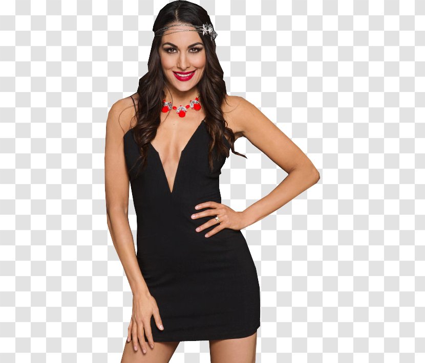 One-piece Swimsuit Little Black Dress Fashion Neckline - Watercolor - Brie Bella Transparent PNG