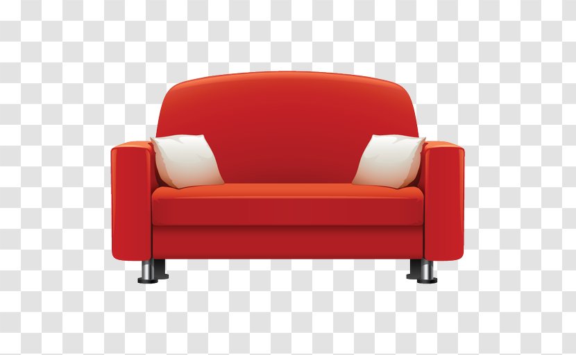Table Furniture Couch Chair - Loveseat - Red Sofa Icon Transparent PNG