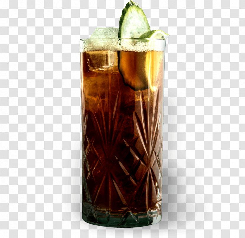 Rum And Coke Cocktail Ginger Beer Long Island Iced Tea Highball Glass - Perfect Cube Roots Transparent PNG